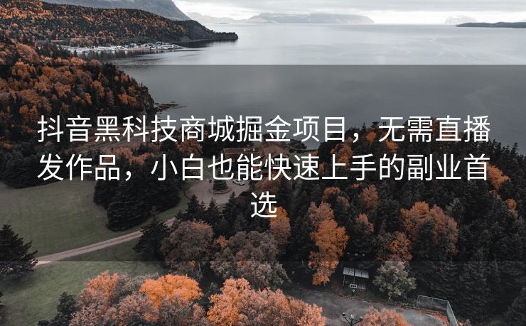 抖音黑科技商城掘金项目，无需直播发作品，小白也能快速上手的副业首选