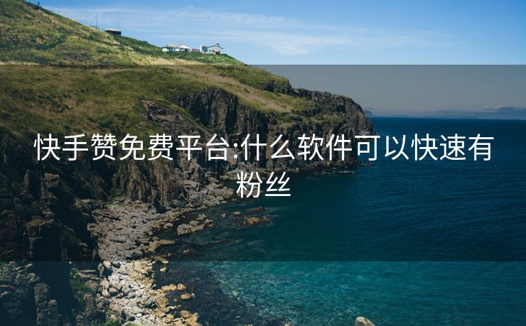 快手赞免费平台:什么软件可以快速有粉丝