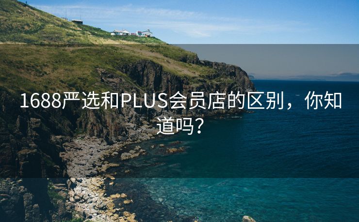 1688严选和PLUS会员店的区别，你知道吗？