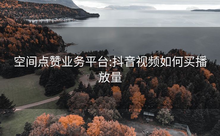 空间点赞业务平台:抖音视频如何买播放量