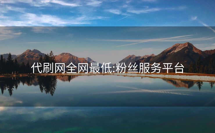 代刷网全网最低:粉丝服务平台