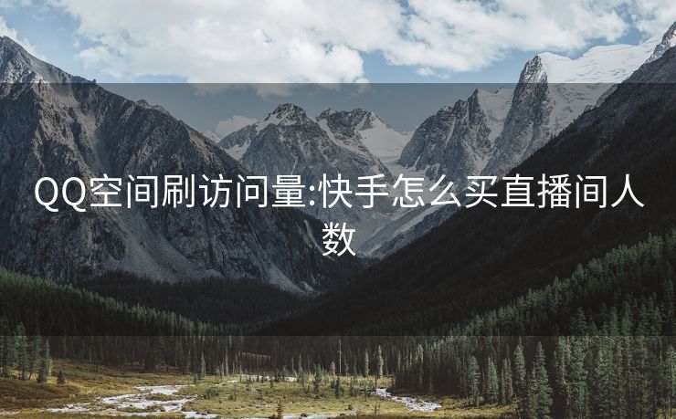 QQ空间刷访问量:快手怎么买直播间人数