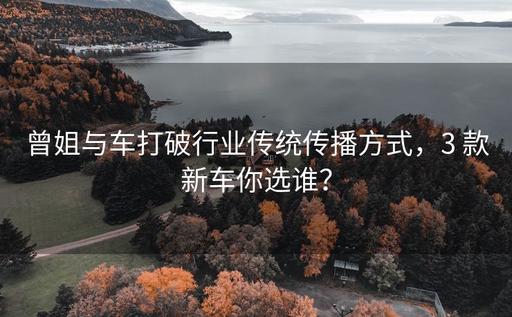 曾姐与车打破行业传统传播方式，3 款新车你选谁？