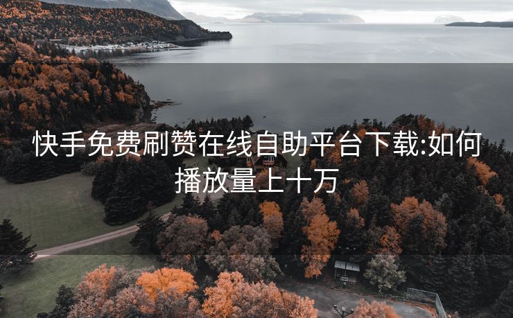 快手免费刷赞在线自助平台下载:如何播放量上十万