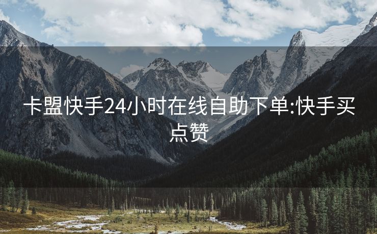 卡盟快手24小时在线自助下单:快手买点赞