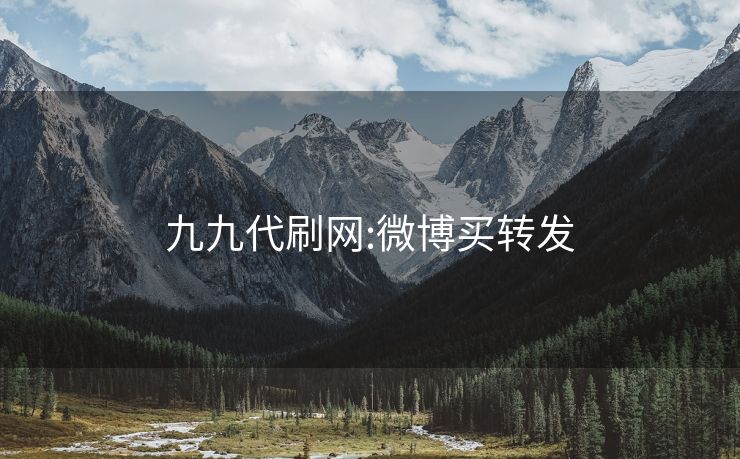 九九代刷网:微博买转发