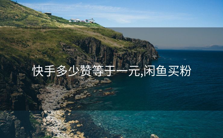 快手多少赞等于一元,闲鱼买粉