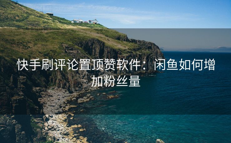快手刷评论置顶赞软件：闲鱼如何增加粉丝量