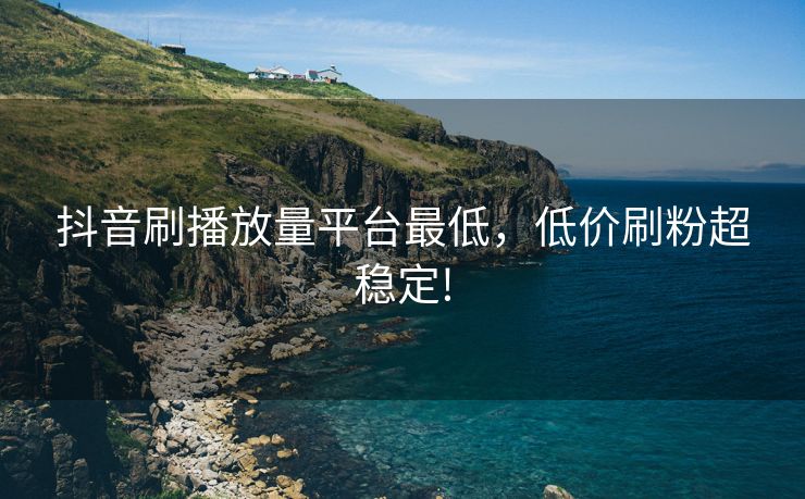 抖音刷播放量平台最低，低价刷粉超稳定!