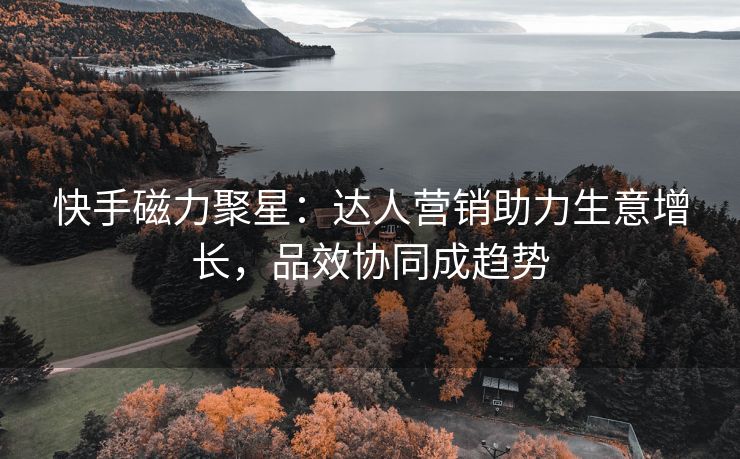 快手磁力聚星：达人营销助力生意增长，品效协同成趋势