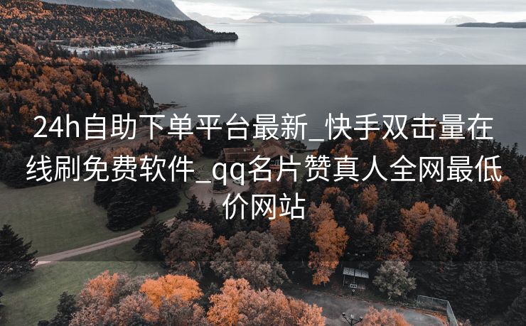 24h自助下单平台最新_快手双击量在线刷免费软件_qq名片赞真人全网最低价网站