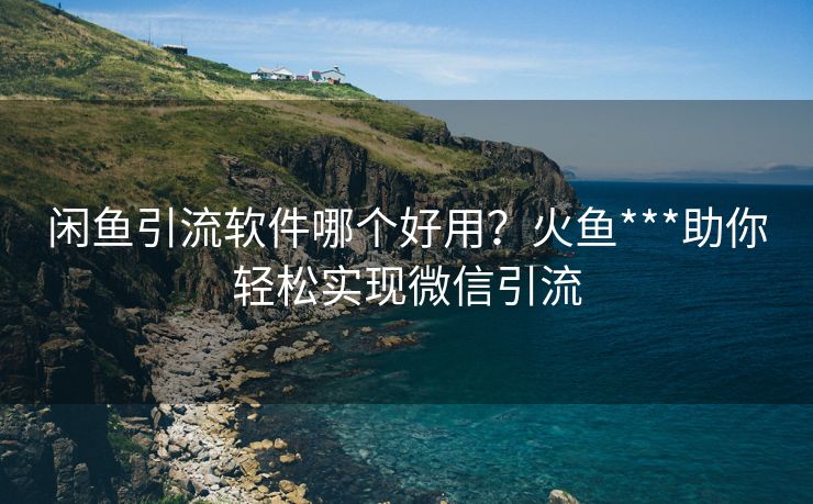 闲鱼引流软件哪个好用？火鱼***助你轻松实现微信引流