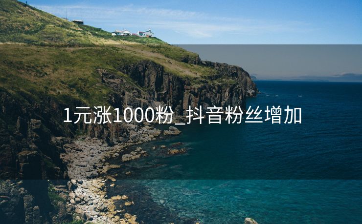 1元涨1000粉_抖音粉丝增加