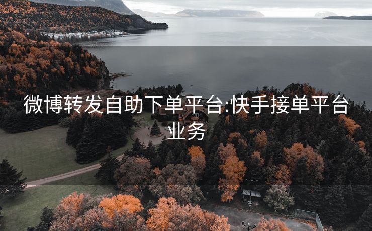 微博转发自助下单平台:快手接单平台业务